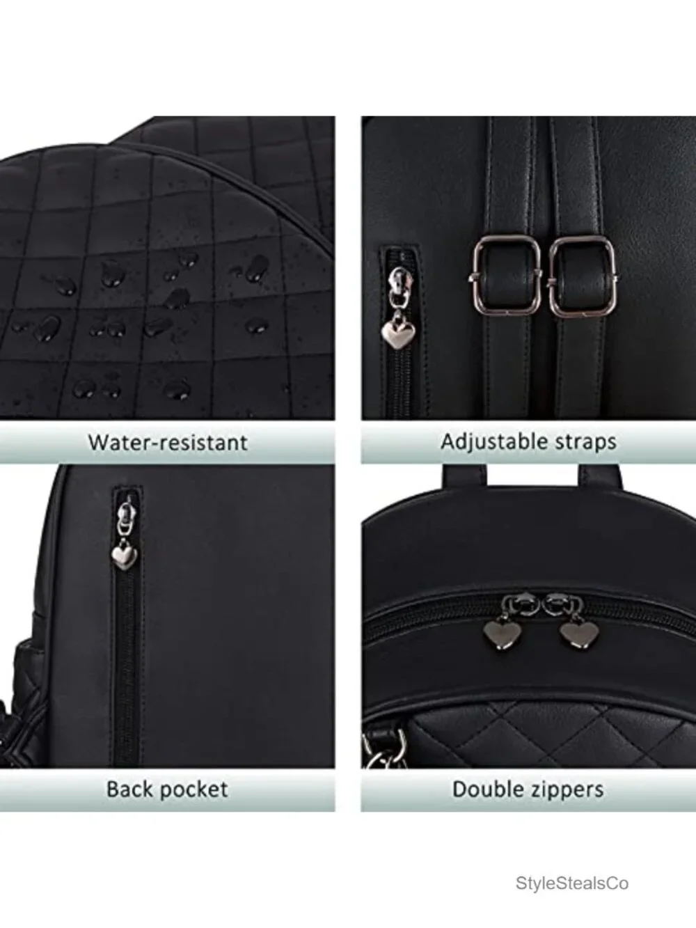 Mini Backpack Purse PU Leather Small Travel Backpack